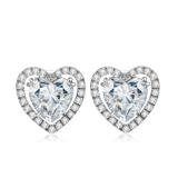 Heart Shape Moissanite Earrings - 1ct