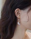 Adorn Your Love with Moon & Pearl Earrings - Twinkle Kiss