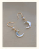 Adorn Your Love with Moon & Pearl Earrings - Twinkle Kiss